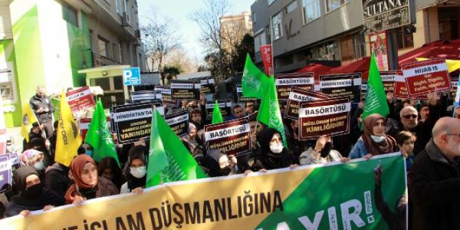 Hindistan Başkonsolosluğu önünde protesto