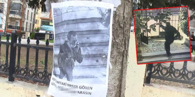 Apartman sakinlerini bıktırdı; fotoğrafının olduğu hırsız var afişlerini yırttı