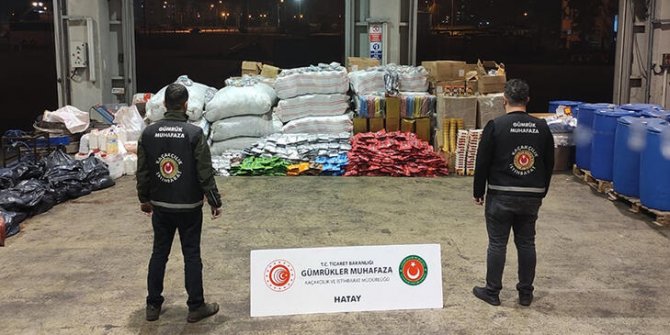 Hatay'da 1,5 ton kaçak tütün ele geçirildi