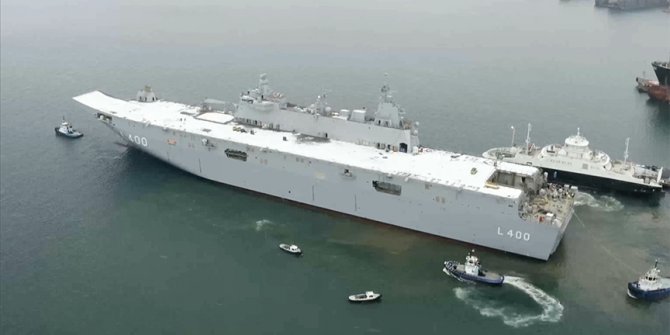 Türkiye'nin en büyük askeri gemisi TCG Anadolu göreve hazırlanıyor