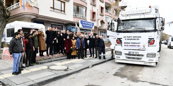 Yardım tırı, Mamak'tan dualarla uğurlandı