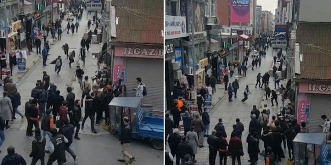 Fatih'te sopalı kavga kamerada