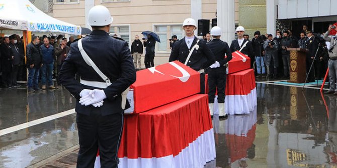 Şehit polisler törenle memleketlerine uğurlandı
