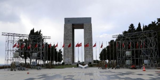 Şehitler Abidesi'nde '18 Mart' hazırlığı