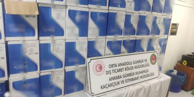 Ankara'da 5 milyon 920 bin kaçak makaron ele geçirildi