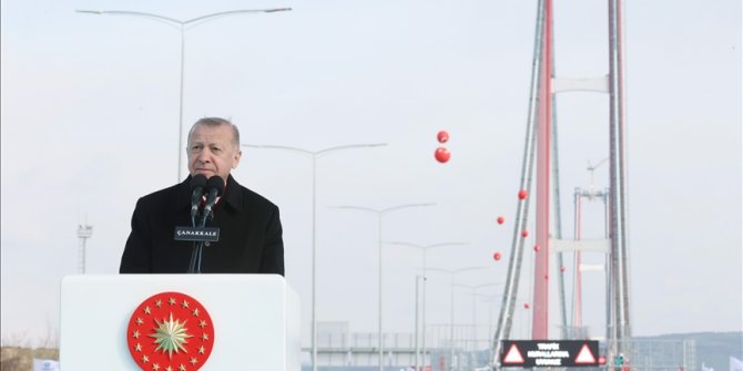 Çanakkale Köprüsü açıldı! Erdoğan: Yıllık 415 milyon euro kazanç sağlayacak
