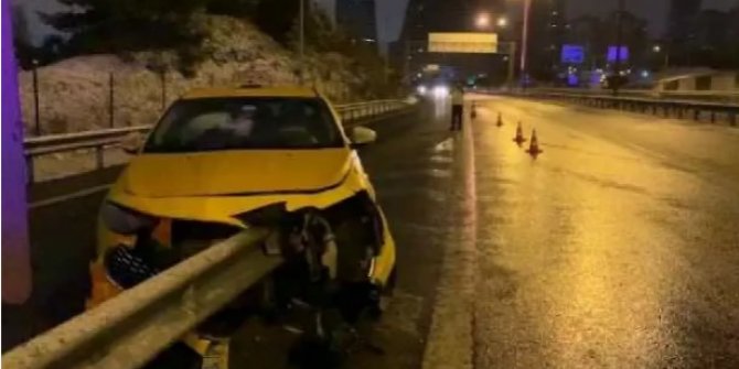 TEM'de korkunç kaza! Bariyerlere saplandı