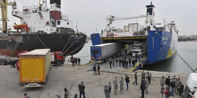 Türkiye’den gönderilen insani yardım gemisi Lübnan’a ulaştı