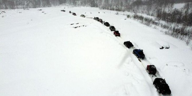 Karda off-road heyecanı