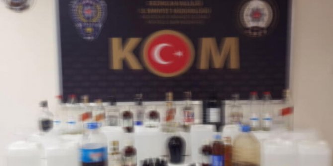 Erzincan'da 'sahte içki' operasyonu; 30 litre etil alkol ele geçirildi