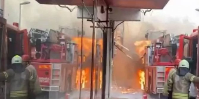 İstanbul Sarıyer'de yangın! 3 binaya sıçradı! İtfaiye aracı alev aldı
