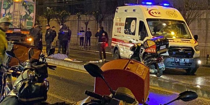 Sancaktepe'de çöp kamyonuna çarpan motorlu kurye hayatını kaybetti