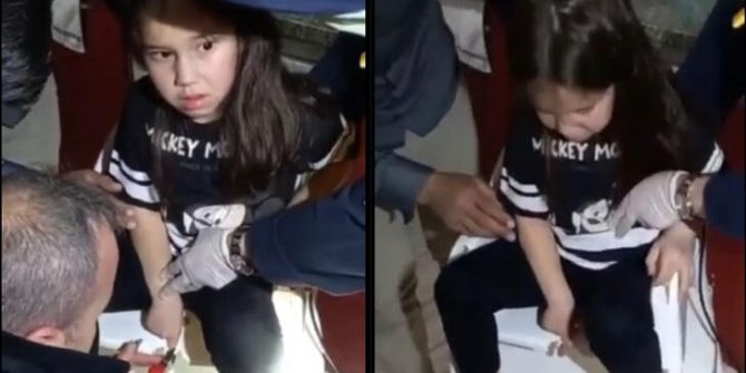 Parmağı mama sandalyesine sıkışan Hifa Zehra'yı itfaiye ekipleri kurtardı