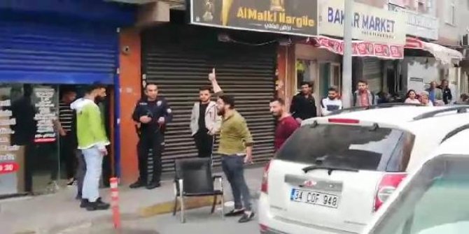 Bağcılar'da sokakta sandalyeye oturup tehditler savuran Suriyeli gözaltına alındı