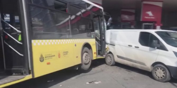 İETT otobüsü 6 araca çarptı