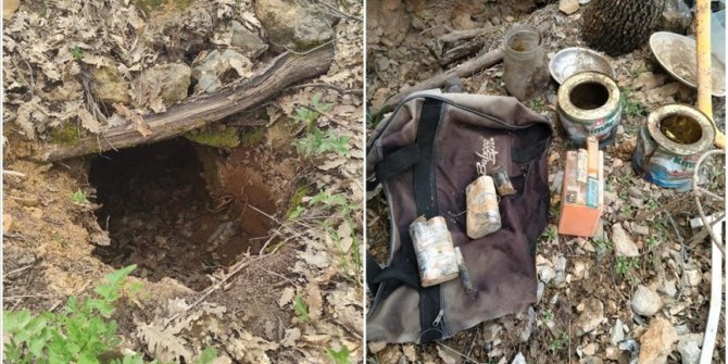 Tunceli'de teröristlerin kullandığı 3 sığınak imha edildi