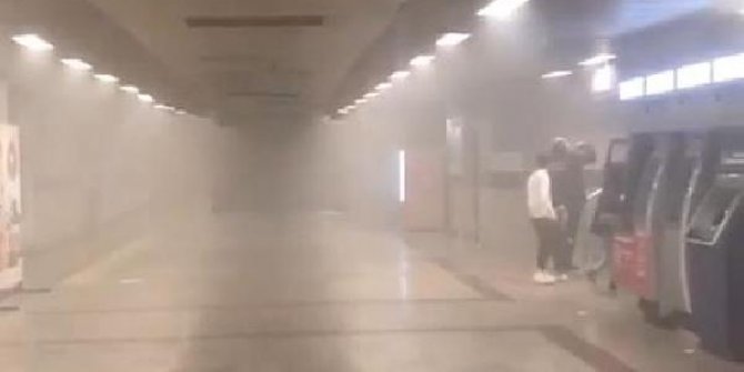 Taksim Metro İstasyonu'nda yangın