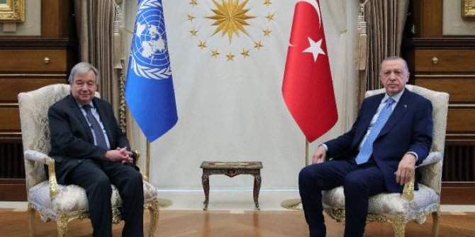 Cumhurbaşkanı Erdoğan, BM Genel Sekreteri Guterres'i kabul etti