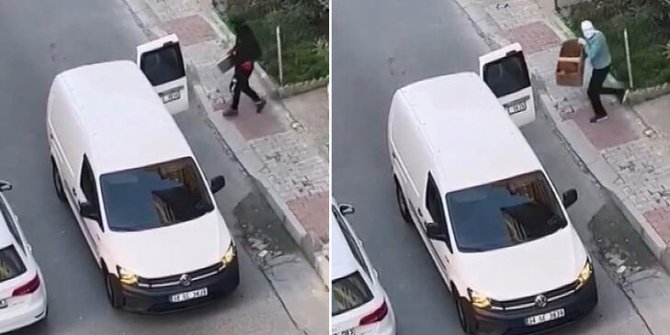 Pişkin hırsızlar, kendilerini uyaran vatandaşa aldırış etmedi