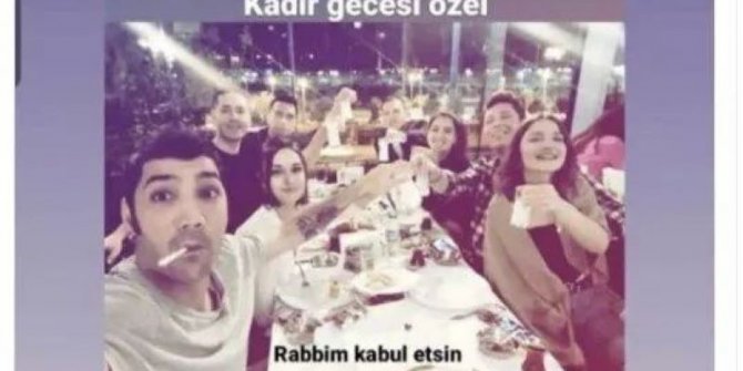Pegasus çalışanlarının Kadir Gecesi hadsizliği! İçki masasında rezalet paylaşım