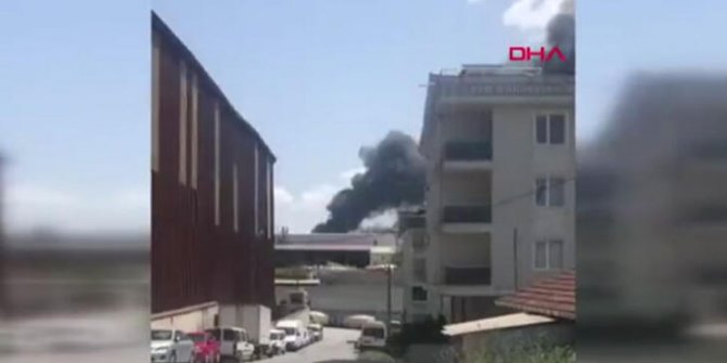 Tuzla'da fabrika yangını