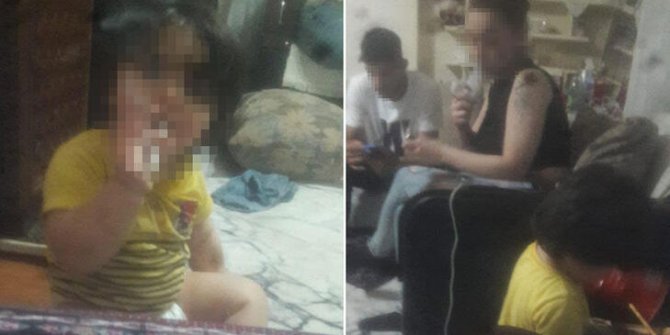 Polis, 2 yaşındaki çocuğuna sigara içiren anneyi arıyor
