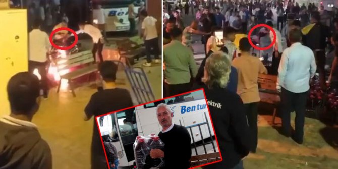 Otogarda yanan motosikleti şalgam suyu dökerek söndürdüler