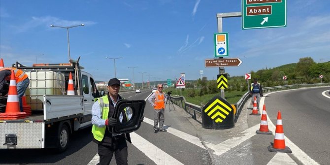 Anadolu Otoyolu'nun Bolu Dağı geçişinde viyadük bakım çalışması başlatıldı