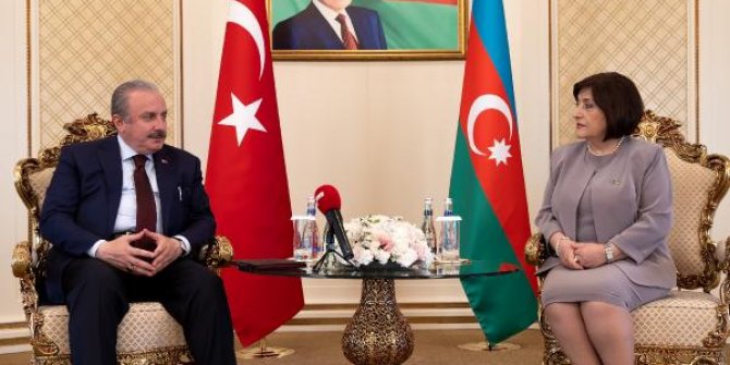 TBMM Başkanı Şentop, Azerbaycan Meclis Başkanı Gafarova ile görüştü