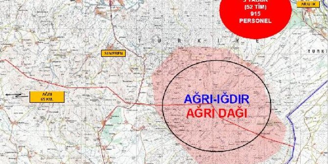 İçişleri Bakanlığınca Eren Abluka-10 Ağrı Dağı Operasyonu başlatıldı
