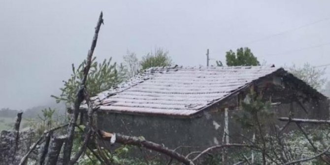Amasya'nın yüksekleri karla beyaza büründü