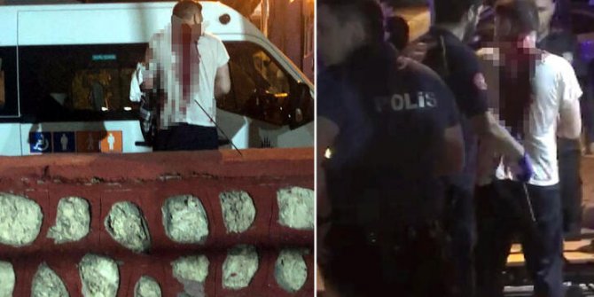 Avcılar’da sırtına zıpkın saplanan yaralı hastaneye kaldırıldı