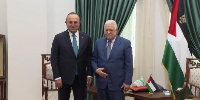 Çavuşoğlu, Filistin Devlet Başkanı Abbas ile görüştü