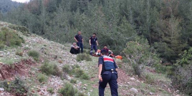 Kayalıklardan düşen çoban yaralandı