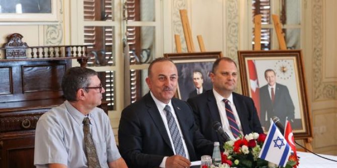 Çavuşoğlu, Tel Aviv'de iş insanlarıyla bir araya geldi