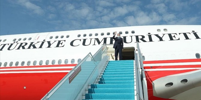 Cumhurbaşkanı Erdoğan, Azerbaycan'a gitti