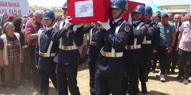 Şehit Jandarma Uzman Çavuş Özcan, son yolculuğuna uğurlandı