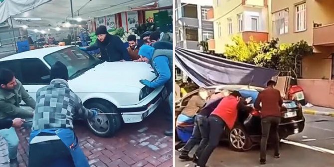 Pazarcıların araç çekme mesaisi