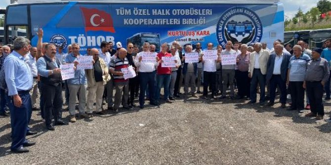 Ankara'da özel halk otobüsü esnafından 'araçlarımız kiralansın' talebi