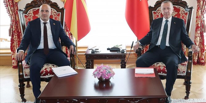 Cumhurbaşkanı Erdoğan, Kuzey Makedonya Başbakanı Kovaçevski'yi kabul etti