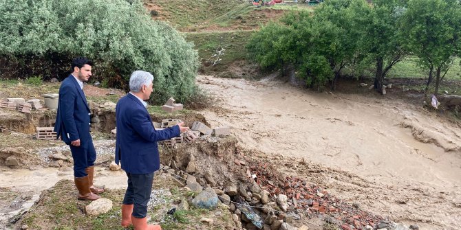 Şereflikoçhisar Belediye Başkanı Çelik afet bölgesine ziyarette bulundu