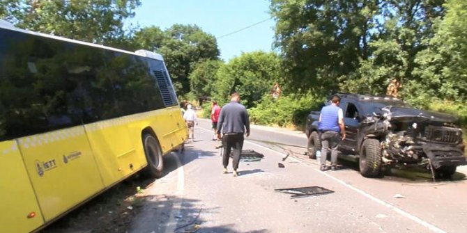 Sarıyer'de İETT otobüsünün karıştığı kazada 6 kişi yaralandı