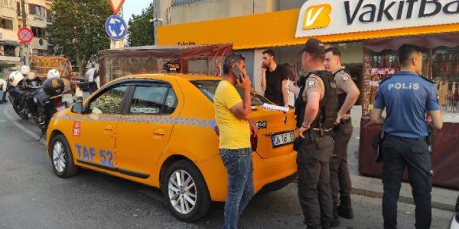 Polis denetiminde durdurulan takside uyuşturucu madde bulundu