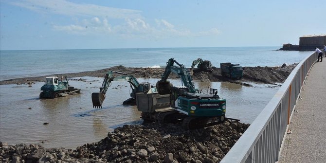 Kastamonu'da selin ardından yürütülen çalışmalar sürüyor