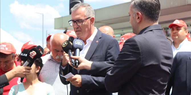 Sarıyer Belediyesinde grev yapan işçilere destek