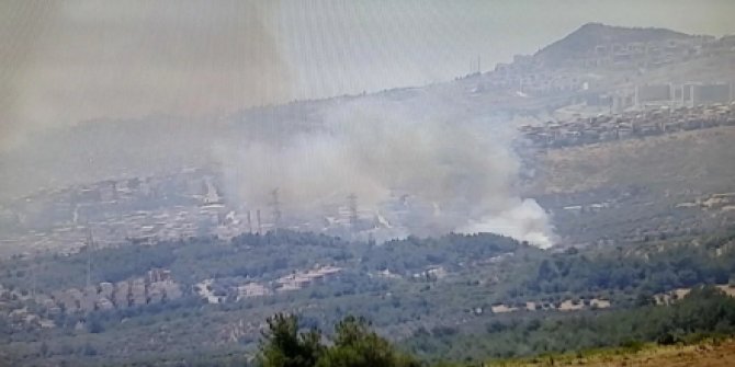 İzmir'de makilik yangını