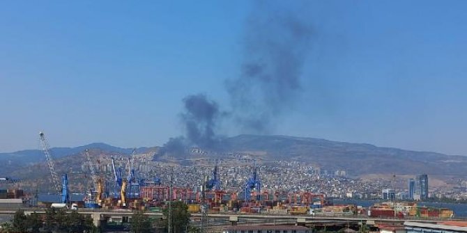 İzmir'de TOKİ şantiyesinde yangın