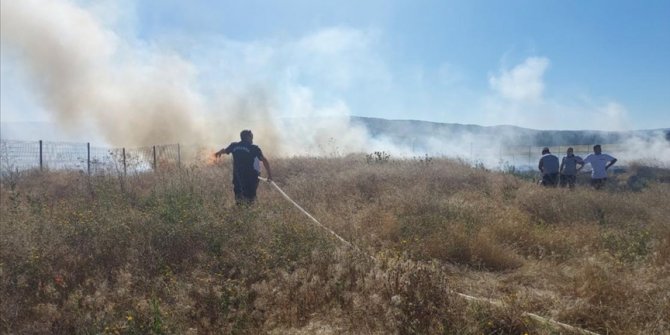 Alacahöyük Ören Yeri'ndeki yangın söndürüldü