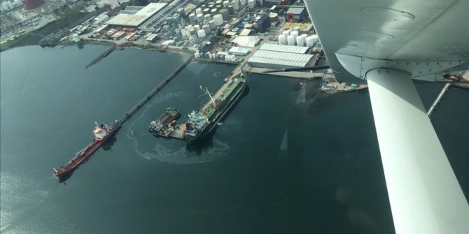 İzmit Körfezi'ni kirleten gemiye 8 milyon 415 bin lira ceza kesildi