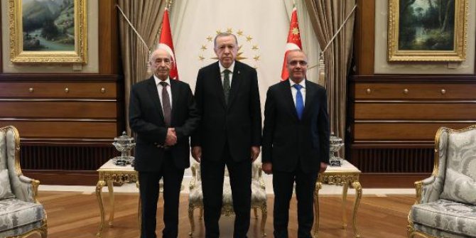 Cumhurbaşkanı Erdoğan, Libya Temsilciler Meclisi Başkanı Salih'i kabul etti